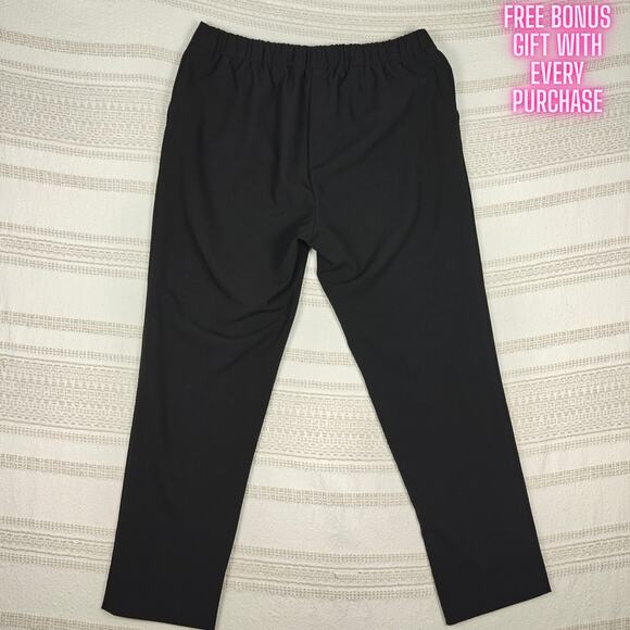 Joe Benbasset Black Pull On Work Pants with Pockets Women's Size L - Picture 1 of 8
